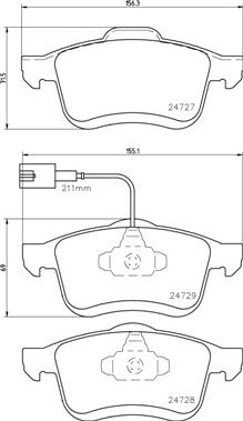 Brembo P 23 130 - Bremžu uzliku kompl., Disku bremzes adetalas.lv