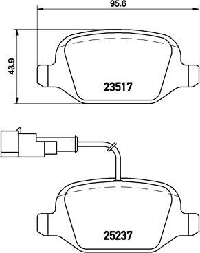 Brembo P 23 131 - Bremžu uzliku kompl., Disku bremzes adetalas.lv