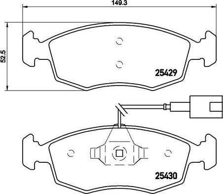 Brembo P 23 138 - Bremžu uzliku kompl., Disku bremzes adetalas.lv