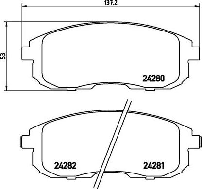 Brembo P 23 126 - Bremžu uzliku kompl., Disku bremzes adetalas.lv