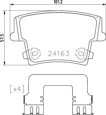 Brembo P 23 175 - Bremžu uzliku kompl., Disku bremzes adetalas.lv