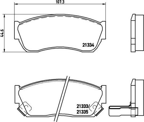 Brembo P 79 005 - Bremžu uzliku kompl., Disku bremzes adetalas.lv