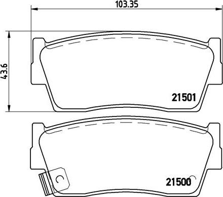 Brembo P 79 006 - Bremžu uzliku kompl., Disku bremzes adetalas.lv