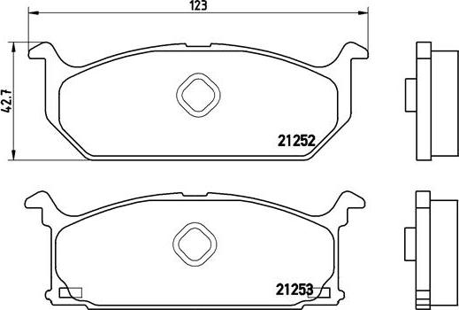 Brembo P 79 003 - Bremžu uzliku kompl., Disku bremzes adetalas.lv