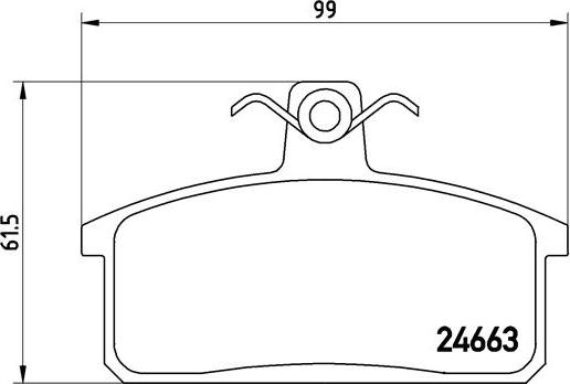 Brembo P 79 007 - Bremžu uzliku kompl., Disku bremzes adetalas.lv