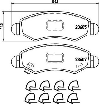 Brembo P 79 015 - Bremžu uzliku kompl., Disku bremzes adetalas.lv