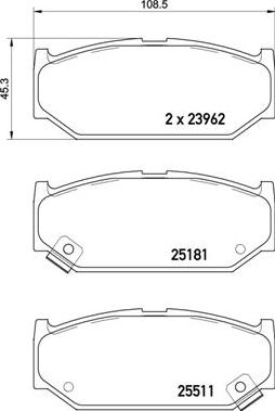 Brembo P 79 031 - Bremžu uzliku kompl., Disku bremzes adetalas.lv