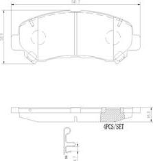 Brembo P79028N - Bremžu uzliku kompl., Disku bremzes adetalas.lv