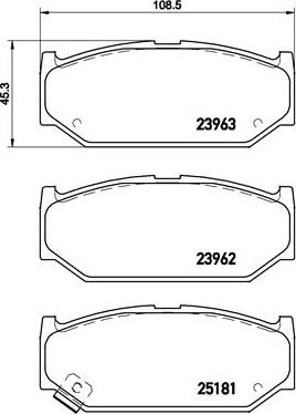 Brembo P 79 023 - Bremžu uzliku kompl., Disku bremzes adetalas.lv