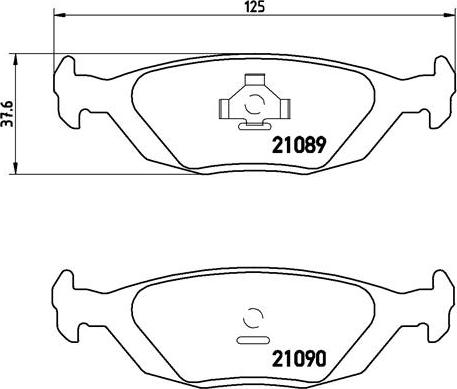 Brembo P 71 003 - Bremžu uzliku kompl., Disku bremzes adetalas.lv