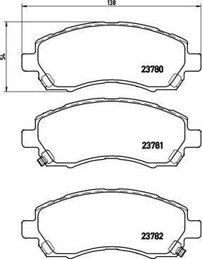 Brembo P 78 009 - Bremžu uzliku kompl., Disku bremzes adetalas.lv