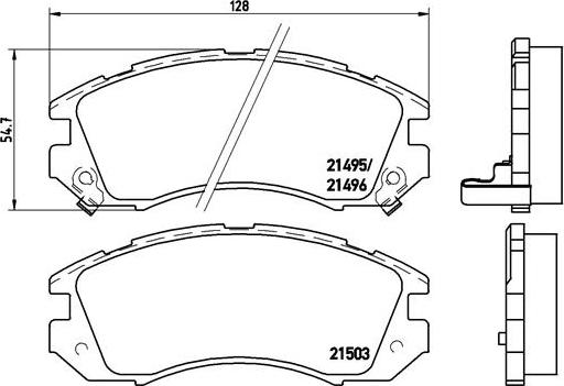 Brembo P 78 004 - Bremžu uzliku kompl., Disku bremzes adetalas.lv