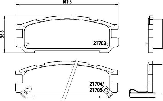 Brembo P 78 005 - Bremžu uzliku kompl., Disku bremzes adetalas.lv