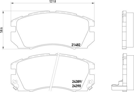 Brembo P 78 007 - Bremžu uzliku kompl., Disku bremzes adetalas.lv