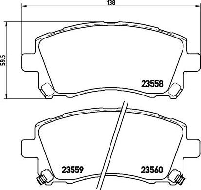 Brembo P 78 010X - Bremžu uzliku kompl., Disku bremzes adetalas.lv