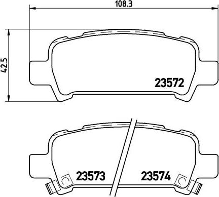 Brembo P 78 011 - Bremžu uzliku kompl., Disku bremzes adetalas.lv