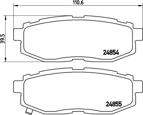 Brembo P 78 018 - Bremžu uzliku kompl., Disku bremzes adetalas.lv