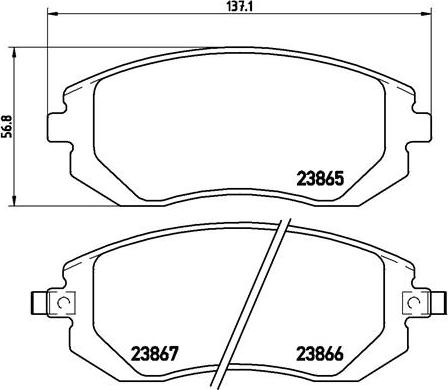 Brembo P 78 013X - Bremžu uzliku kompl., Disku bremzes adetalas.lv