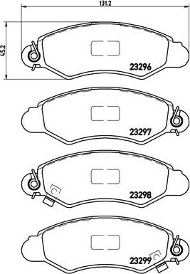 Brembo P 78 012 - Bremžu uzliku kompl., Disku bremzes adetalas.lv