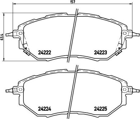 Brembo P 78 017 - Bremžu uzliku kompl., Disku bremzes adetalas.lv