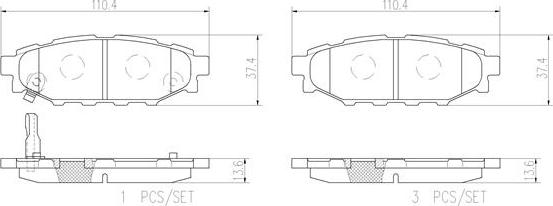 Brembo P78020N - Bremžu uzliku kompl., Disku bremzes adetalas.lv