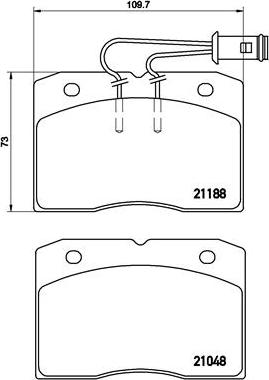 Brembo P A6 009 - Bremžu uzliku kompl., Disku bremzes adetalas.lv