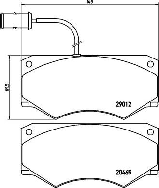 Brembo P A6 013 - Bremžu uzliku kompl., Disku bremzes adetalas.lv