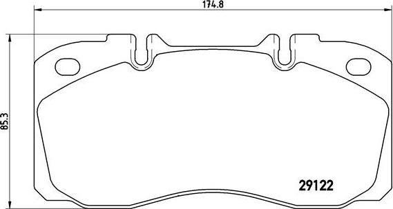 Brembo P A6 025 - Bremžu uzliku kompl., Disku bremzes adetalas.lv