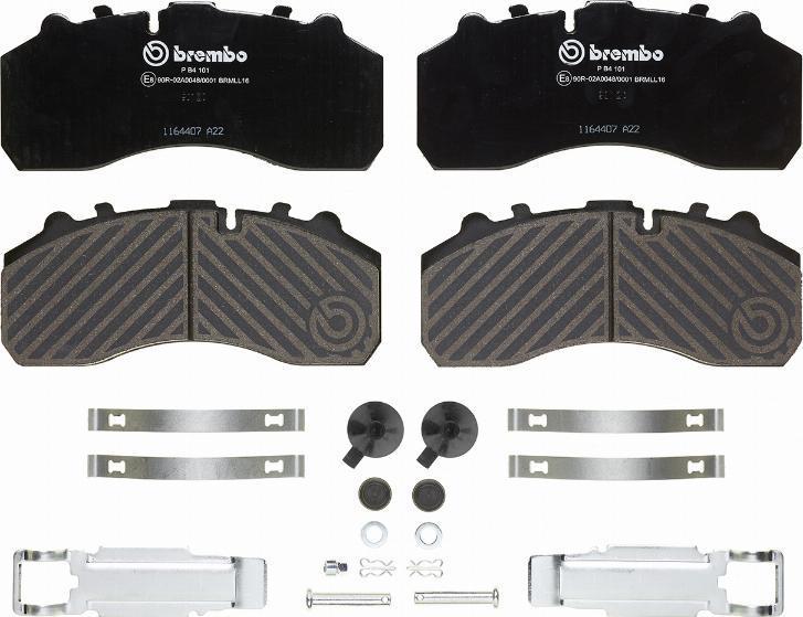 Brembo P B4 101 - Bremžu uzliku kompl., Disku bremzes adetalas.lv