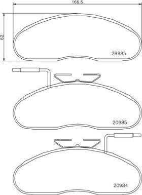 Brembo P B7 002 - Bremžu uzliku kompl., Disku bremzes adetalas.lv