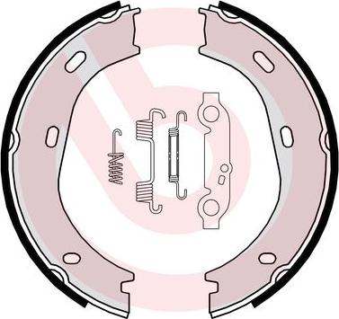 Brembo S 50 501 - Bremžu loku kompl., Stāvbremze adetalas.lv