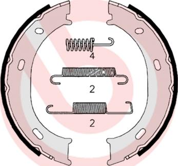 Brembo S 50 510 - Bremžu loku kompl., Stāvbremze adetalas.lv