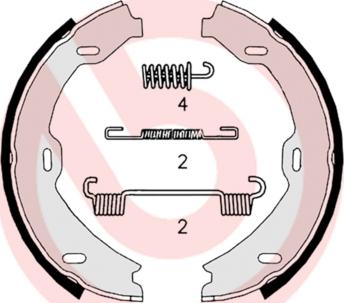 Brembo S 50 518 - Bremžu loku kompl., Stāvbremze adetalas.lv