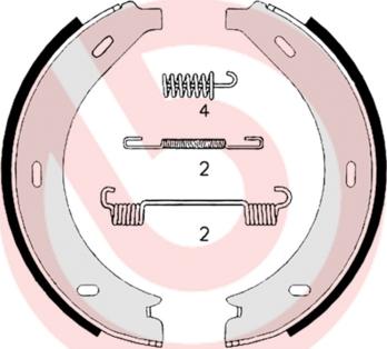 Brembo S 50 517 - Bremžu loku kompl., Stāvbremze adetalas.lv