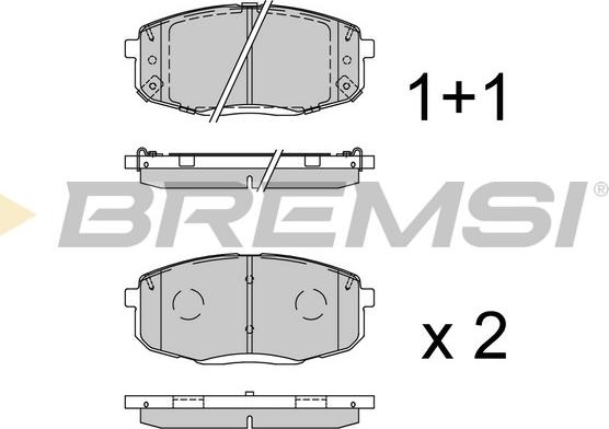 Bremsi BP3941 - Bremžu uzliku kompl., Disku bremzes adetalas.lv