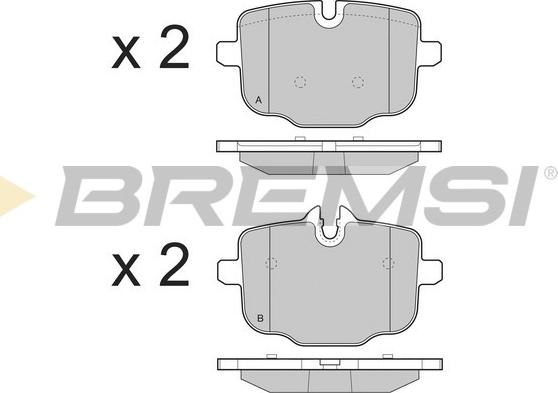 Bremsi BP3450 - Bremžu uzliku kompl., Disku bremzes adetalas.lv