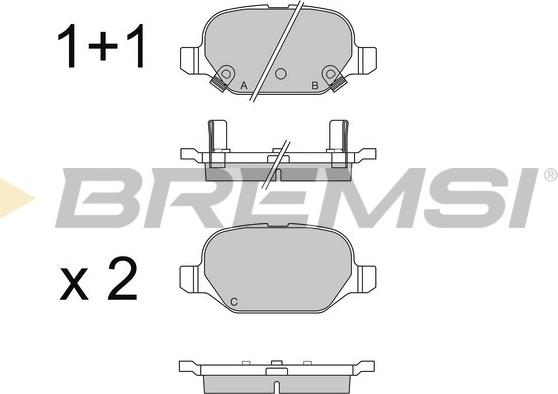 Bremsi BP3550 - Bremžu uzliku kompl., Disku bremzes adetalas.lv