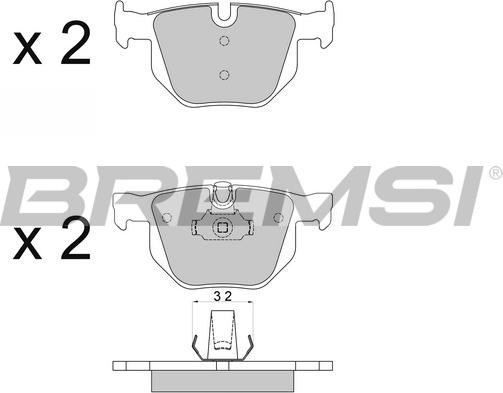 Bremsi BP3509 - Bremžu uzliku kompl., Disku bremzes adetalas.lv