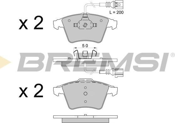 Bremsi BP3508 - Bremžu uzliku kompl., Disku bremzes adetalas.lv