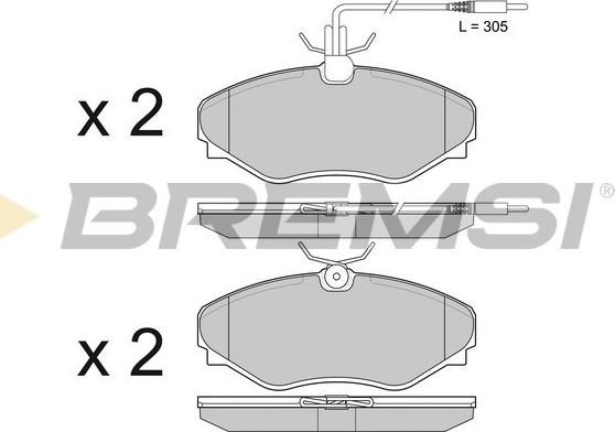 Bremsi BP3510 - Bremžu uzliku kompl., Disku bremzes adetalas.lv