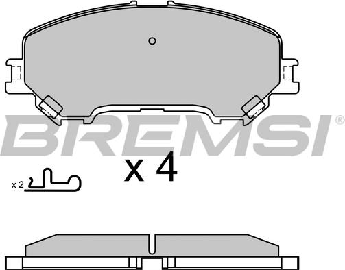 Bremsi BP3629 - Bremžu uzliku kompl., Disku bremzes adetalas.lv