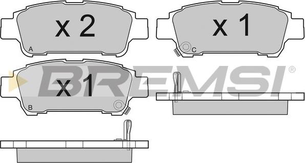 Bremsi BP3042 - Bremžu uzliku kompl., Disku bremzes adetalas.lv