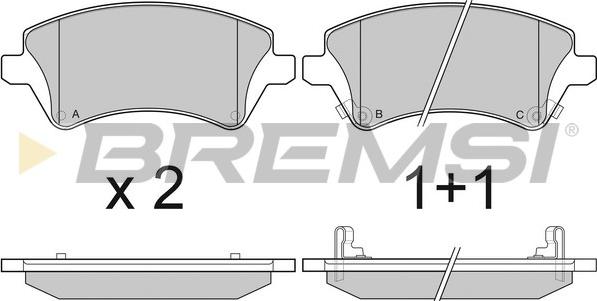 Bremsi BP3030 - Bremžu uzliku kompl., Disku bremzes adetalas.lv