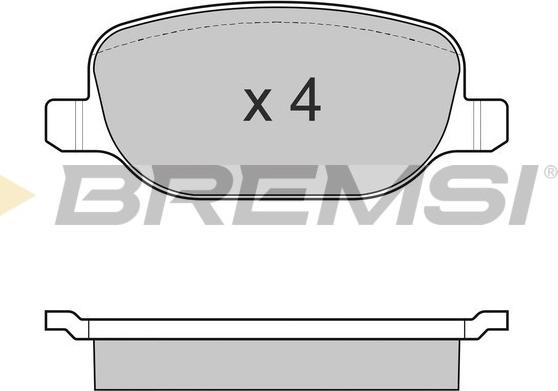 Bremsi BP3024 - Bremžu uzliku kompl., Disku bremzes adetalas.lv