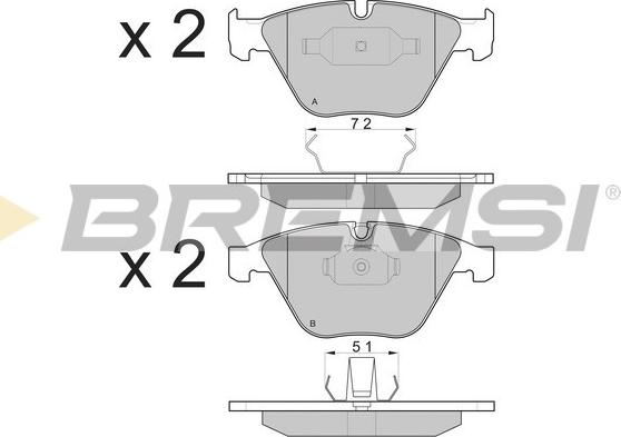 Bremsi BP3073 - Bremžu uzliku kompl., Disku bremzes adetalas.lv