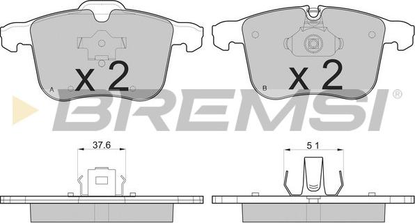 Bremsi BP3109 - Bremžu uzliku kompl., Disku bremzes adetalas.lv