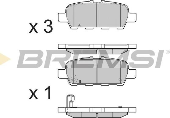 Bremsi BP3395 - Bremžu uzliku kompl., Disku bremzes adetalas.lv