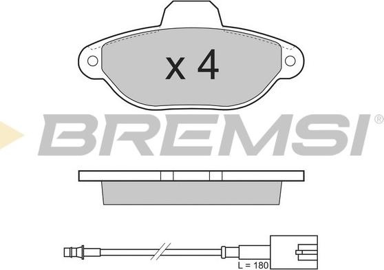 Bremsi BP3326 - Bremžu uzliku kompl., Disku bremzes adetalas.lv