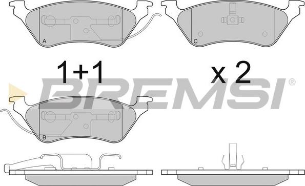 Bremsi BP3220 - Bremžu uzliku kompl., Disku bremzes adetalas.lv