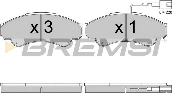 Bremsi BP2998TR - Bremžu uzliku kompl., Disku bremzes adetalas.lv